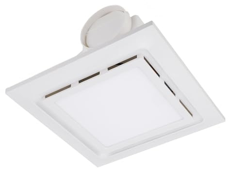 OEBUAFI Extractor de Baño con Luz, 1 Sone 140 CFM, Ventilación Silenciosa, Montaje en Techo, Ventilador de Ducha con Material ABS para Baño de hasta 100 Pies Cuadrados