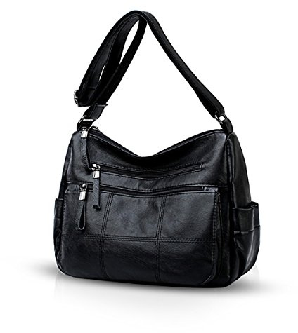 NICOLE&DORIS Bolso de Hombro Bolso de Las Mujeres Bolso de Mensajero de la Capacidad Grande del Cuero de la PU