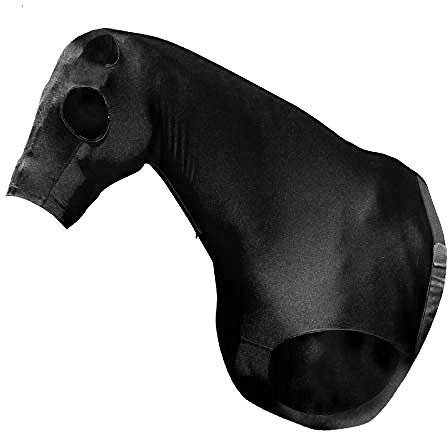 Weatherbeeta - Cappuccio elasticizzato con cerniera per cavalli (Pony) (Nero)