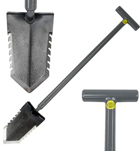 Lesche T- Handle 31 Heavy Duty Metal Detector Shovel Double Serrated Blade