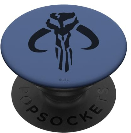 PopSockets Star Wars The Mandalorian Simple Skull PopSockets PopGrip: Swappable Grip for Phones & Tablets