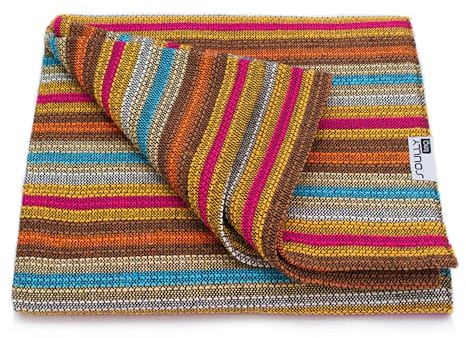 Manta de algodón 100% para sofá – Multifuncional para playa, gimnasio, yoga, viajes, camping, picnic, para muebles, sofá, silla, manta de tela resistente al aire libre (Berlín)
