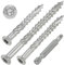 Terrassenschrauben T-INOX A2 Edelstahl V2A rostfrei, Reibteil, Schneidkerbe, TX25, 5x80 mm - 200 Stück