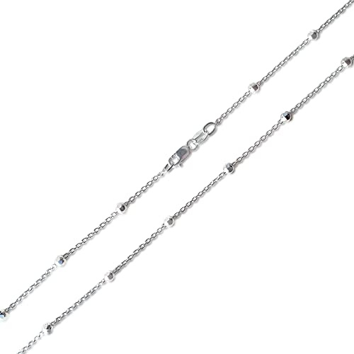 Schöner-SD Diamantierte Kugelkette aus 925 Silber