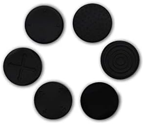 6Pcs Black Silicone Thumb Stick Grips Caps Analog Thumbstick Joystick Cap for PlayStation Vita Cases and Storage for PS Vita PSV 2000 PSV 1000
