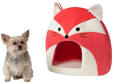 Squishmallows Original 16-Inch Fifi the Fox Squishmallows Pet Cat Cave - Ultrasoft Official Jazwares Pet Bed, Small Dog Bed, Dog Cave