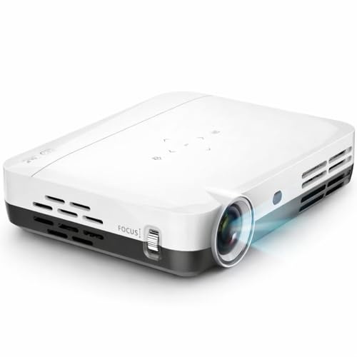 Boss Projector S7 4K Projector with Wi-Fi & Bluetooth, 7000 Lumens, 3840x2160 UHD, 3D, 300 Max. Projection, Netflix/YouTube Ready, Best for Home, Office, Gaming & Outdoor Use (White)