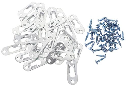 Angoily 30stücke Teiliges Keyhole Hänger Mit Schrauben Robuste Eisen-haken Für Bilderrahmen Spiegel Und Schränke Einfache Montage Rostbeständig Vielseitig Einsetzbar