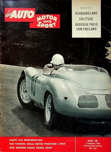 Echte, historische Zeitschrift von 1959 - Garantiert 67 Jahre alt - Personalisiertes Geschenk 67. Geburtstag Mann - Original aus 1959 - Die Geschenkidee für Männer - Auto Motor Sport 16/1959