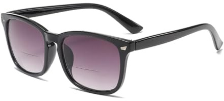 Hifot Lesebrille Sonnenbrille mit UV Schutz Schwarz Bifokale Sonnenbrille mit Blaulichtfilter für Damen Herren - Sommer Brille Lesehilfe Computerbrille Lesebrille 3,0 Dioptrie