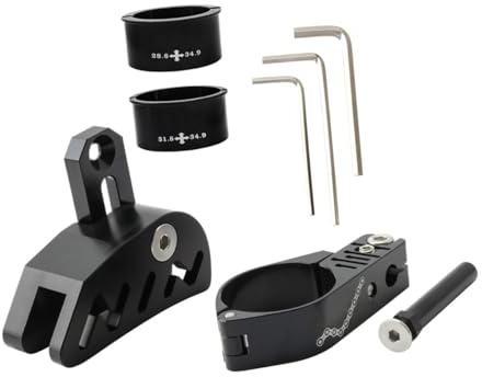 ERINGOGO Tensor de Cadena para Bicicleta de Estabilizador con Diseño y Adaptadores para Tubo de Asiento de Caídas y Saltos de Cadena Color Negro Resistente