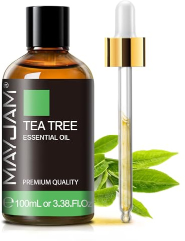 MAYJAM Huile Essentielle de Arbre À Thé pour Diffuseur 100ML | Huile Essentielle de Arbre À Thé pour Humidificateur, DIY, Home, Wardrobes
