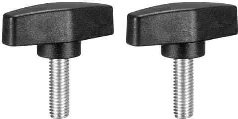 QUARKZMAN 2 Stück Flügelschraube M10 x 30mm, RändelschraubeDaumenschrauben Griff, Edelstahl T-förmige Klemmschraubenknopf für Schnellentfernung Handfestziehen Knopfersatz