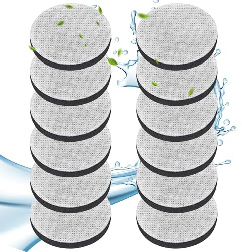 12 Stück Micro Disc Ersatzfilter für Brita Wasserfilter Kartusche, Kompatibel mit Brita Fill & Go, Passend für Britaz Filterkartuschen, Reduziert PFAS, Chlor, Mikropartikel im Trinkwasser