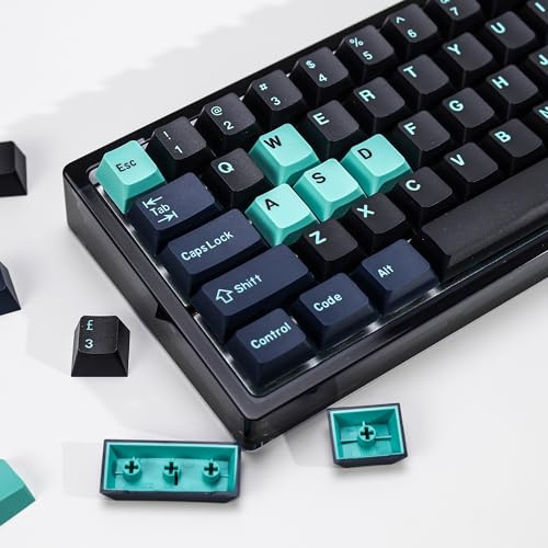 KBDiy Hammerhead Dark PBT Double Shot Orange Keycap Set,174 Keys Retro Custom Key Cap Keycaps 60 Percent Cherry Profile Keycaps for 61/64/68/84/87/100/104/108 Mechanical Keyboard