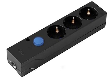 BASE MULTIFIX 3 TOMAS CON INTERRUPTOR NEGRO - BM140100