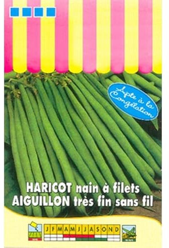 Sachet de graines de Haricot nain à filet Aiguillon - 100g - 100 g - Haricot nain à filets sans fil - LES GRAINES BOCQUET
