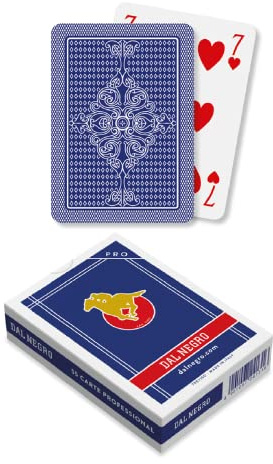 Dal Negro Carte Mazzo da 55 Poker, Colore Blu, 024131