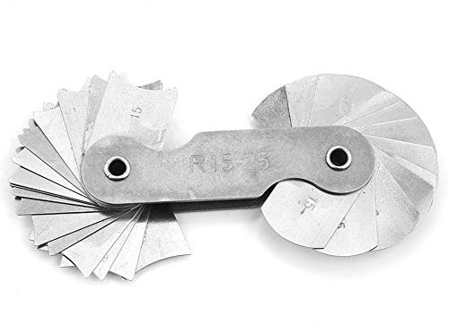 4Pcs Radius Gauge,Stainless Steel Radius Gauge,Fillet Gauge, Measuring Tool,for Tool & Die Makers, Machinists,and Worker to Check The Radius,R0.3-1.5/ R1-6.5/ R7-14.5/ R15-25