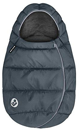 Maxi-Cosi Fußsack, kuschelig warmer Universal Winterfußsack, passend für alle Maxi-Cosi Babyschalen und Kinderwagen und vielen mehr, nutzbar ab der Geburt bis ca. 2 Jahre, Essential Graphite