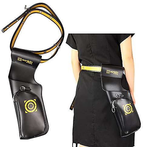ZSHJGJR Bogenschießen Pfeil Köcher Gürtel Clip Taille Pfeil Köcher Halter Tasche Training Rücken Bogen Gürtel Hüfte Köcher Jagd Bogen Zubehör (Typ 1:)