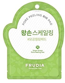 Frudia. Grön druva exfolierande kuddar peeling pad pore control