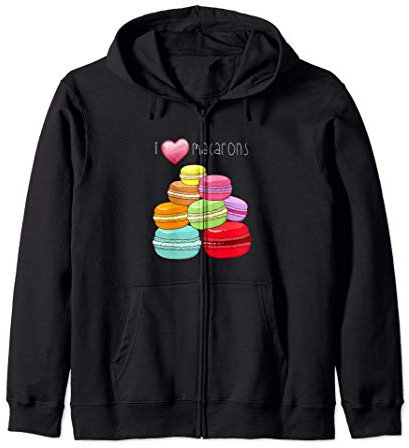 I Love Macarons Paris Cadeaux Macaron macaron amoureux Sweat à Capuche