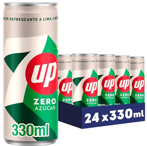 7 UP Refresco de lima y limón, pack de 24 latas de 330 ml, 7.92 litros en total