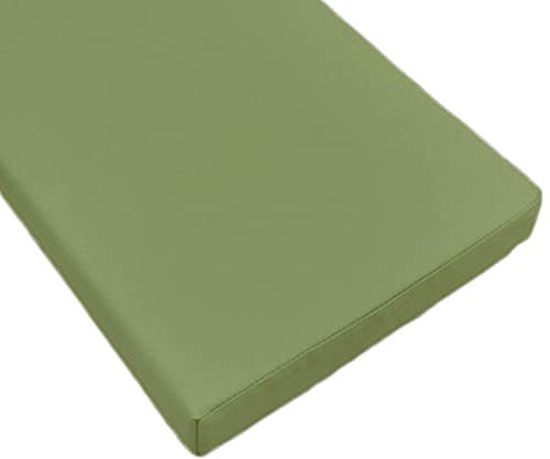 Sitzbankkissen, wasserdicht, für den Garten, mit hochdichtem Schaumstoff, 2/3-Sitzer, Stuhlpolster für Outdoor-/Indoor-Möbel (grün, 160 x 40 x 5 cm)