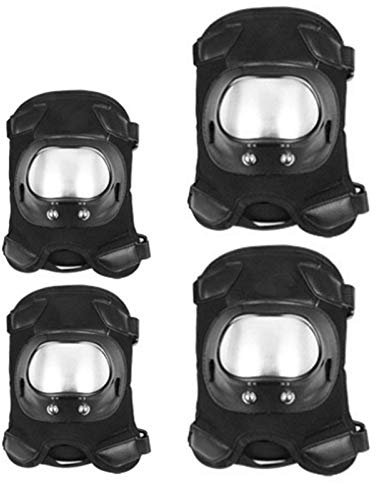 MISETA Motorrad Knieschoner Ellenbogenschützer Schutzausrüstung Set 4 Stück Knie Ellenbogenschoner für Motorräder, Fahrräder und Roller