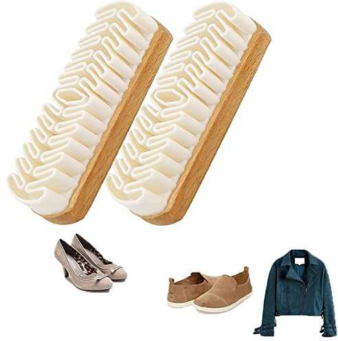 2 pennelli in silicone per scarpe in silicone magico pennello per scarpe Zntric, spazzola magica in silicone per scarpe in pelle nubuck scamosciata, borse e vestiti (2 pezzi)