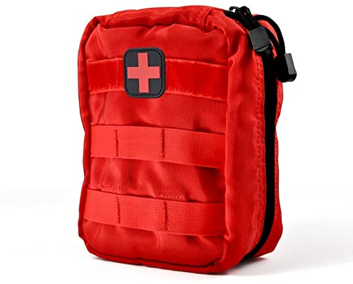 Alomejor Erste-Hilfe-Tasche Outdoor, Medizinische Notfalltasche f¨¹r Reisen, Camping, Radfahren - Compact, Praktisch, Leicht (Rot)
