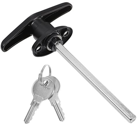 SOESFOUFU Handle Lock T-Handle Garage Door Lock Garage s for Doors Inside Garage Spring Replacement gate Garage Springs Garage s Zinc Alloy Key with