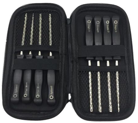 FLYIFE 8 Pcs Tournevis Carburateur Outil De Réglage Simple D Double D Hexagone Douille Hexagonale avec Un Sac De Rangement Kit Ensemble Carburateurs