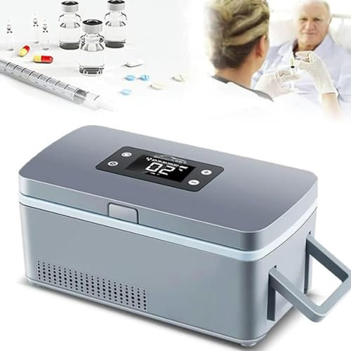 BTOIASYHF Custodia da Viaggio Refrigerata Dell'insulina, Mini Scatola Refrigerata della Medicina, Frigorifero Portatile della Medicina Termostatica, 23cm × 11 Frigorifero della Medicina del Diabete