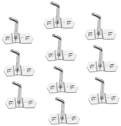 ULTECHNOVO 10pcs Peg Tool Hooks Iron Pegboard Hangers Display Shelf for Pegboard Wall Home Storage for Hanging Tool Storage