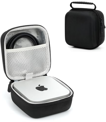 Growalleter Coque pour Apple Mac Mini M4 Chip/M4 Pro Chip, ordinateur de bureau et accessoires, sac de transport rigide de voyage compatible avec Apple Mac Mini M4/Mac M4 Pro (étui uniquement)