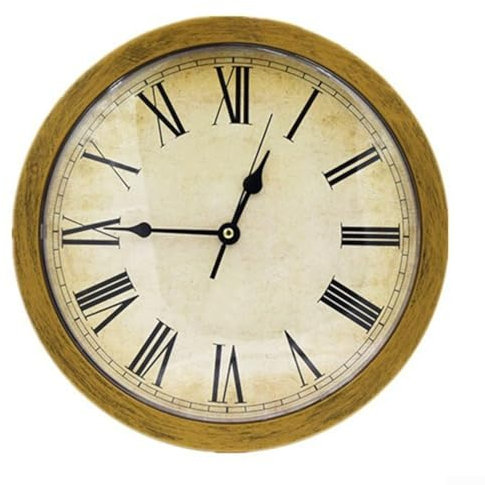 Sumsoctober Horloge murale décorative avec compartiment, coffre-fort, horloge murale avec coffre-fort dissimulé, boîte de rangement pour bijoux, argent, argent (doré)