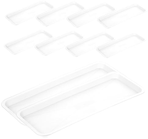 Happyyami Plastica Pp Set da 10 Pezzi di Sottovaso Rettangolare Riutilizzabile e Resistente per Vaso di Plastica per Piante per Uso Interno ed Esterno