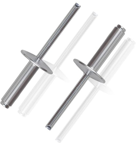 msymsyu Popnieten 55 Stk Blindnieten Alu 4.8x20mm Großkopf Nieten | Silber Blindnieten zum Verbinden von Blech Holz Möbel Fensterrahmen mit Kunststoffrahmen Einfache Installation