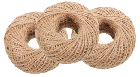 Cuerda de Yute Vintage Trenzada 3 Rollos para Manualidades