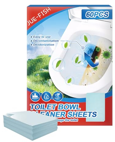 60 Stück Toilettenreiniger Extrem Stark,WC Reiniger Tabs Konzentrat Waschmittel Blätter,WC Reinigungs-Blätter,Toiletten Reinigung,Unangenehme Gerüche in der Toilette Wirksam Entfernt