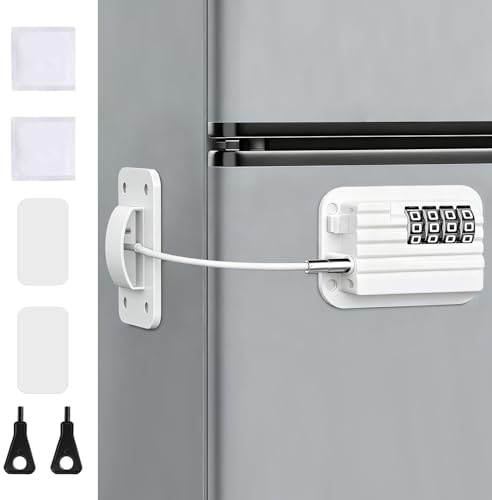 flintronic Lucchetto Frigorifero, Blocca Chiusura Cassetti con Potente Adesivo, Blocca Cassetti Per Frigorifero, Lavatrice, Mobile, Finestra