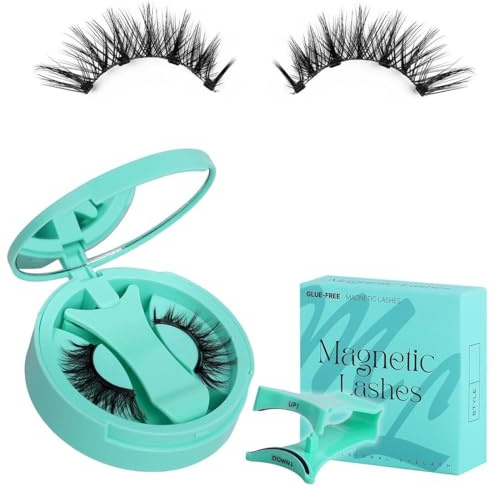 DOVBAN Ciglia Finte Magnetiche Naturali 7-11 Mm,Ciglia Magnetiche Con Pinzetta,Volume Intenso,Forte Adesione,Con Pinzetta,Materiale Più Morbido