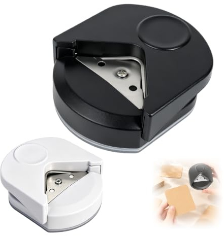 2 Stück Eckenabrunder Stanzer 4mm, Eckenstanzer für Papier, Fotos und Laminierfolien, Tragbarer Eckenrunder aus ABS mit Edelstahlklinge, Corner Cutter für Karten, Scrapbooking und DIY Bastelarbeiten