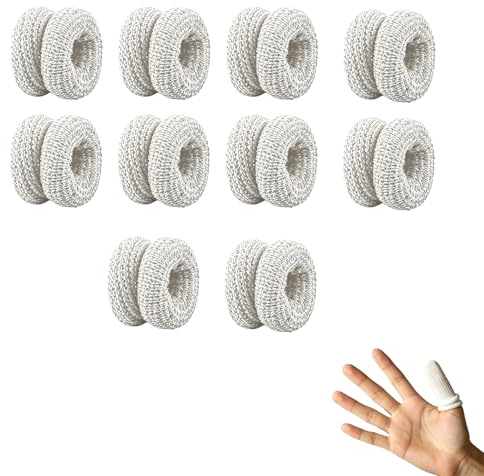 10PCS Finger Bandage Tubular,Breathable Cotton Finger Stall,Thumb Protector | Breathable Cotton Covers Elasticity Cut-Resistant Fingerstalls Suitable Kitchen Garden Picking Sculpture Protection Bandages