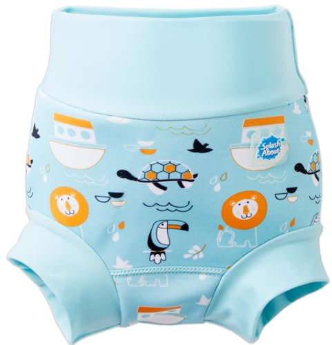 Splash About Happy Nappy Pannolino da Nuoto Riutilizzabile, Noah's Ark, 3-6 Mesi