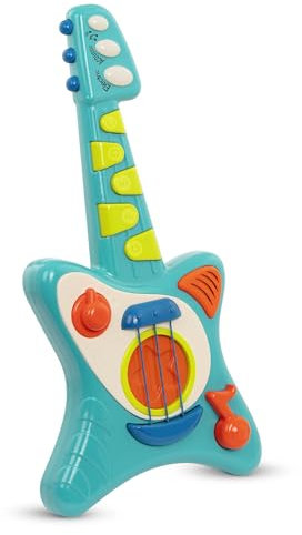 Battat Spielzeuggitarre für Kleinkinder, Kinder, Kinder - mit Liederbuch - Akustik, Elektro und Song-Modi - Lil' Rocker - 2+ Jahre