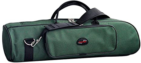 Perfeclan Professional Trumpet bag 600D Water-resistant Oxford Cloth Soft Carrying Case Foam Cotton Padded with Adjustable Shoulder bag - 4 Colors, Green