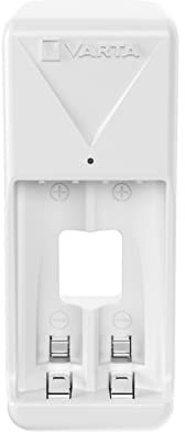 VARTA Caricabatterie, caricatore batterie per pile ricaricabili, carica 2 AA/AAA contemporaneamente, non attrezzato, Mini Charger